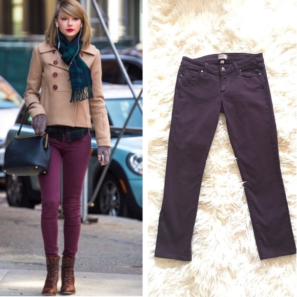 Paige Maroon "Peg Skinny" Jeans size 28 - Picture 1 of 5